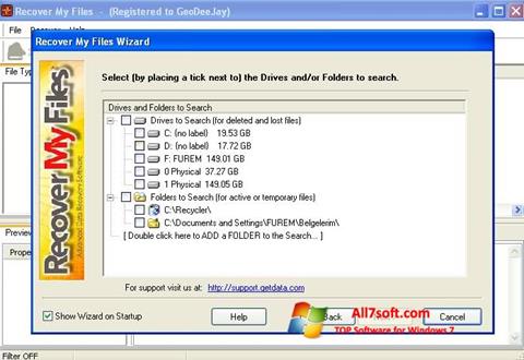 Screenshot Recover My Files Windows 7