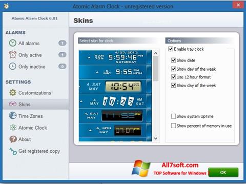 Screenshot Atomic Alarm Clock Windows 7