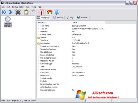 Screenshot Cobian Backup Windows 7