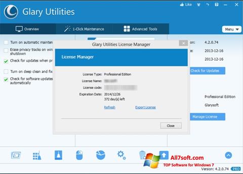 Screenshot Glary Utilities Windows 7