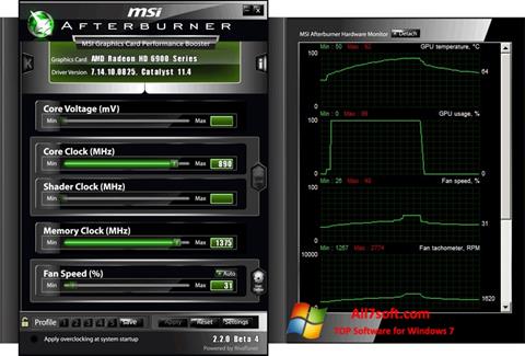 Screenshot MSI Afterburner Windows 7