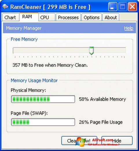 Screenshot RamCleaner Windows 7