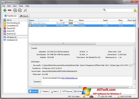 Screenshot qBittorrent Windows 7