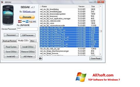 Screenshot BBSAK Windows 7