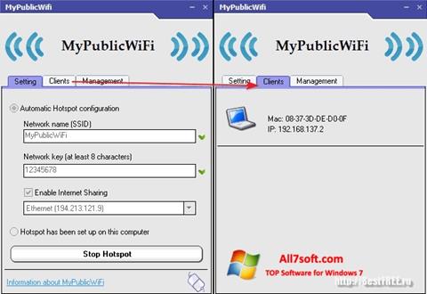 Screenshot MyPublicWiFi Windows 7