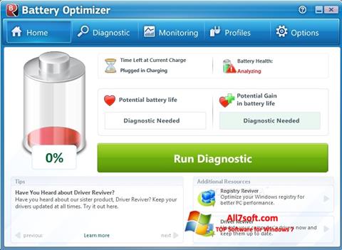 Screenshot Battery Optimizer Windows 7