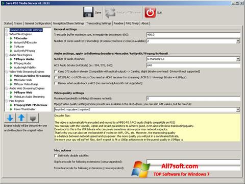 Screenshot PS3 Media Server Windows 7