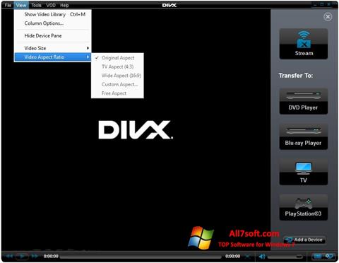 Screenshot DivX Player Windows 7