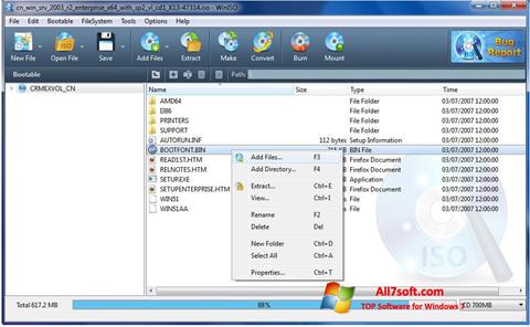 Screenshot WinISO Windows 7