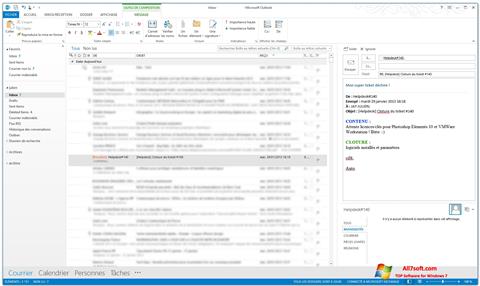 Screenshot Microsoft Outlook Windows 7