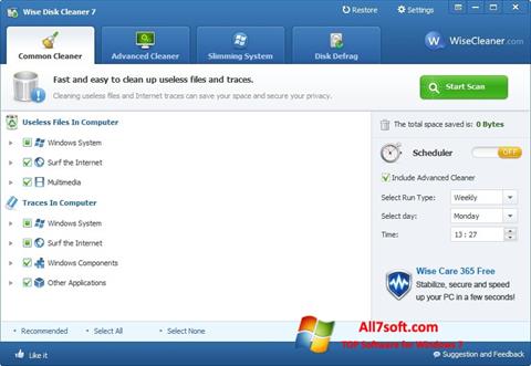 Screenshot Wise Disk Cleaner Windows 7