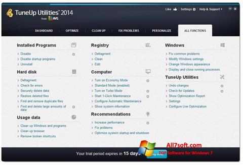 Screenshot TuneUp Utilities Windows 7