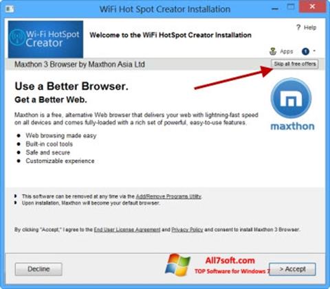 Screenshot Wi-Fi HotSpot Creator Windows 7