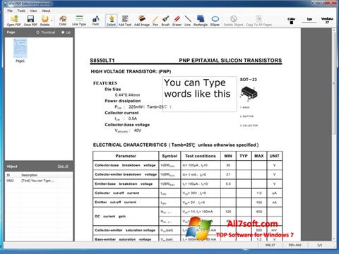 Screenshot PDF Editor Windows 7