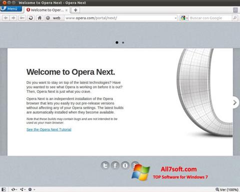 Screenshot Opera Developer Windows 7