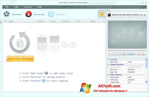 Screenshot Any Video Converter Windows 7