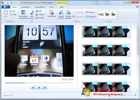 Screenshot Windows Live Movie Maker Windows 7