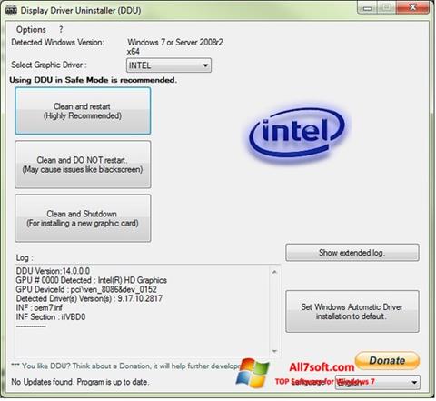 Screenshot Display Driver Uninstaller Windows 7
