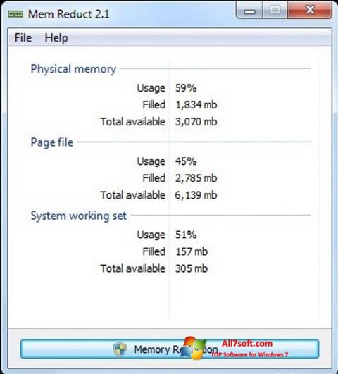 Screenshot Mem Reduct Windows 7