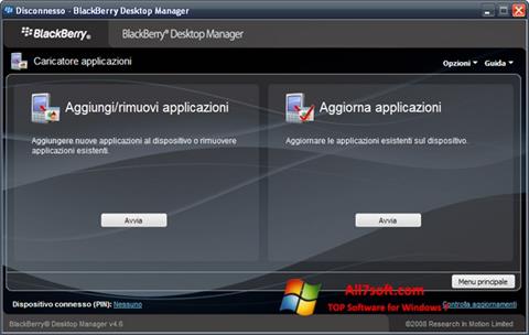 Screenshot BlackBerry Desktop Manager Windows 7