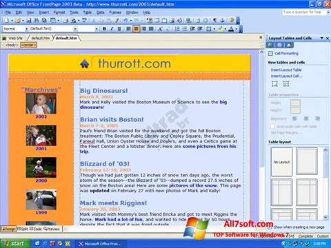 frontpage windows 7