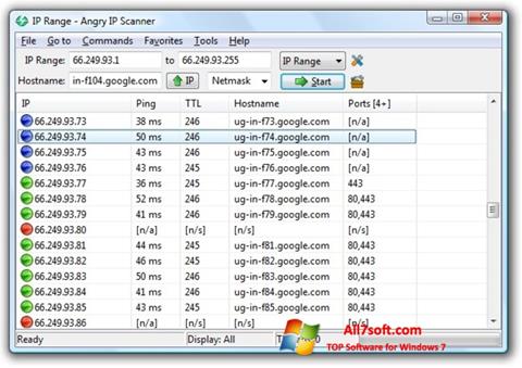 Screenshot Angry IP Scanner Windows 7