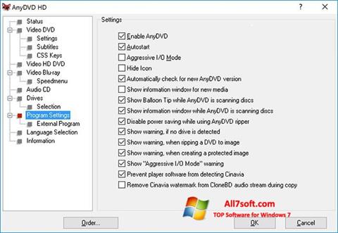 Screenshot AnyDVD Windows 7