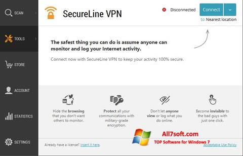 Screenshot Avast SecureLine VPN Windows 7