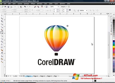 Screenshot CorelDRAW Windows 7