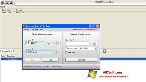 Screenshot Ammyy Admin Windows 7