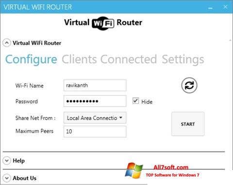 Screenshot Virtual WiFi Router Windows 7