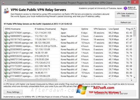 Screenshot VPN Gate Windows 7