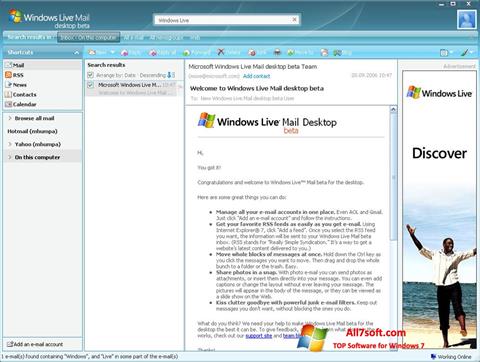 Screenshot Windows Live Mail Windows 7