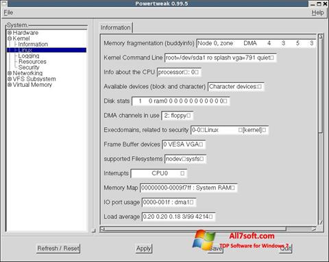 Screenshot PowerTweak Windows 7