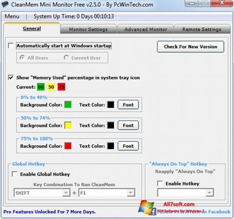 Screenshot CleanMem Windows 7