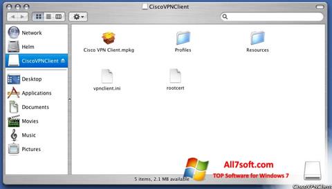 Screenshot Cisco VPN Client Windows 7