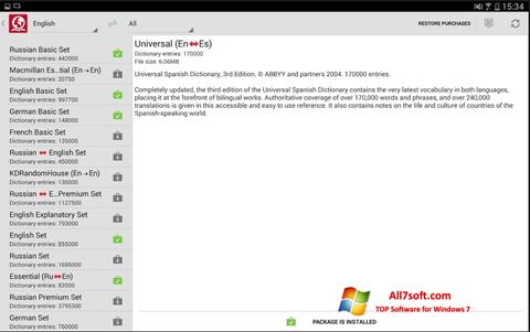 Screenshot ABBYY Lingvo Windows 7