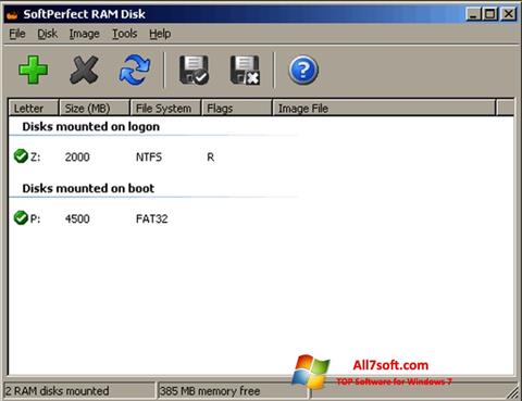 Screenshot SoftPerfect RAM Disk Windows 7