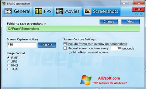 Screenshot Fraps Windows 7