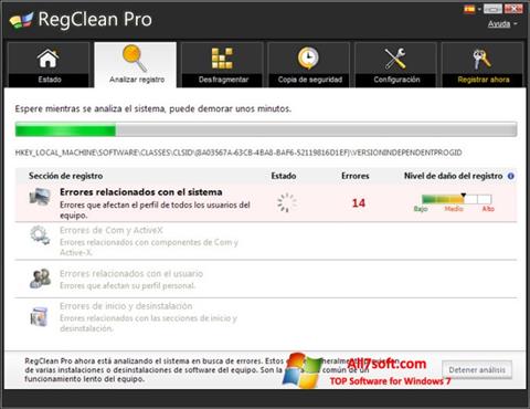 Screenshot RegClean Pro Windows 7