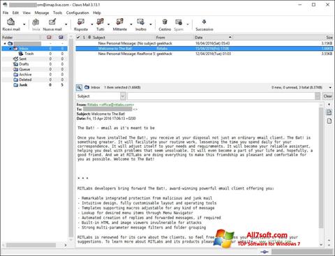 Screenshot Claws Mail Windows 7