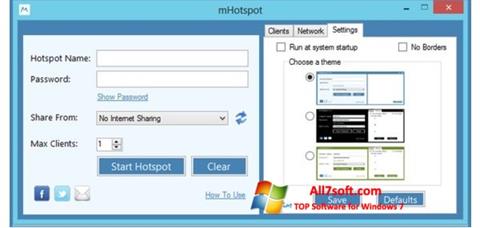 Screenshot mHotspot Windows 7