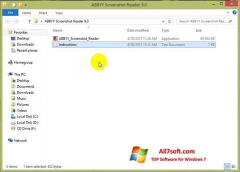 Screenshot ABBYY Screenshot Reader Windows 7