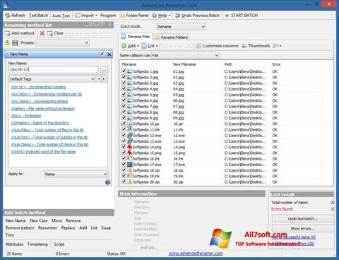 Screenshot ReNamer Windows 7