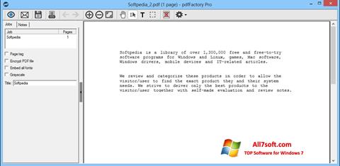 Screenshot pdfFactory Pro Windows 7