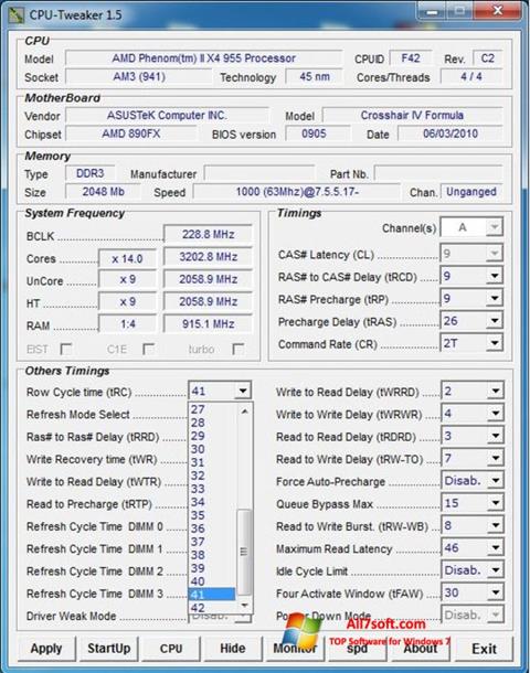 Screenshot CPU-Tweaker Windows 7