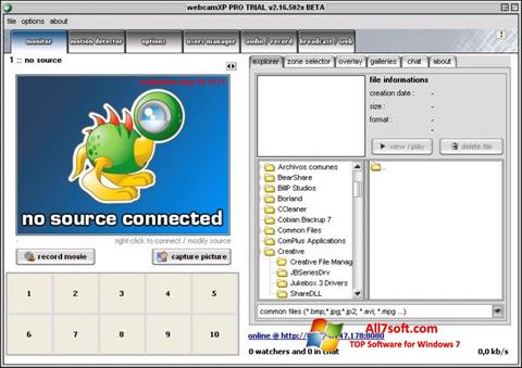 Screenshot webcamXP Windows 7