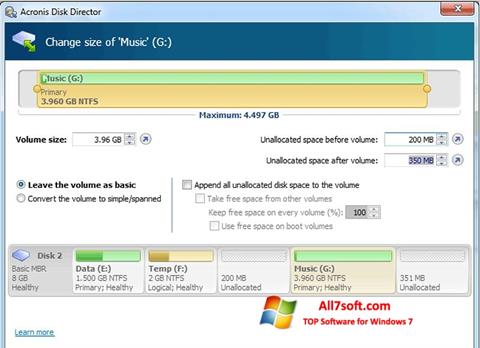 Screenshot Acronis Disk Director Windows 7