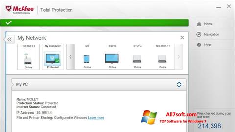 Screenshot McAfee Total Protection Windows 7