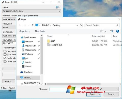 Screenshot Rufus Windows 7